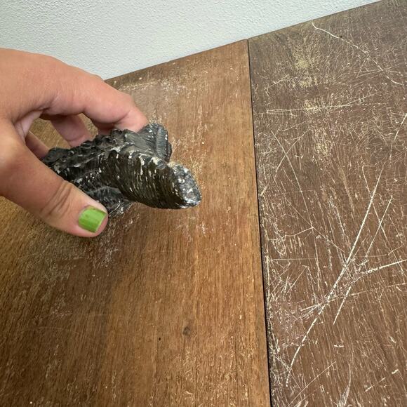 Vintage African Soapstone Carved Alligator Crocodile 6 Inch Long Figurine - Picture 8 of 9